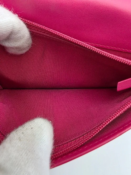 Chanel Matelassé Brilliant Long Patent Leather Wallet Rose Pink - Picture 10 of 11